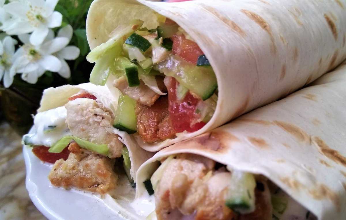 Рецепт пп шаурмы с курицей. полезная шаурма с курицей в лаваше