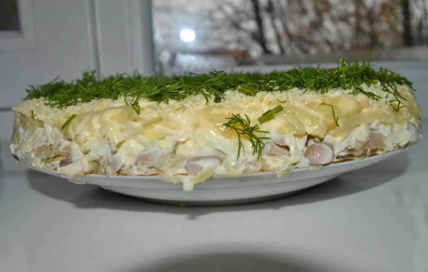 Салат с грибами и курицей — 14 очень вкусных и простых рецептов