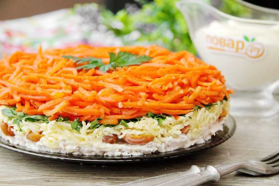 Салат с копчёной курицей и корейской морковью – 8 вкусных рецептов