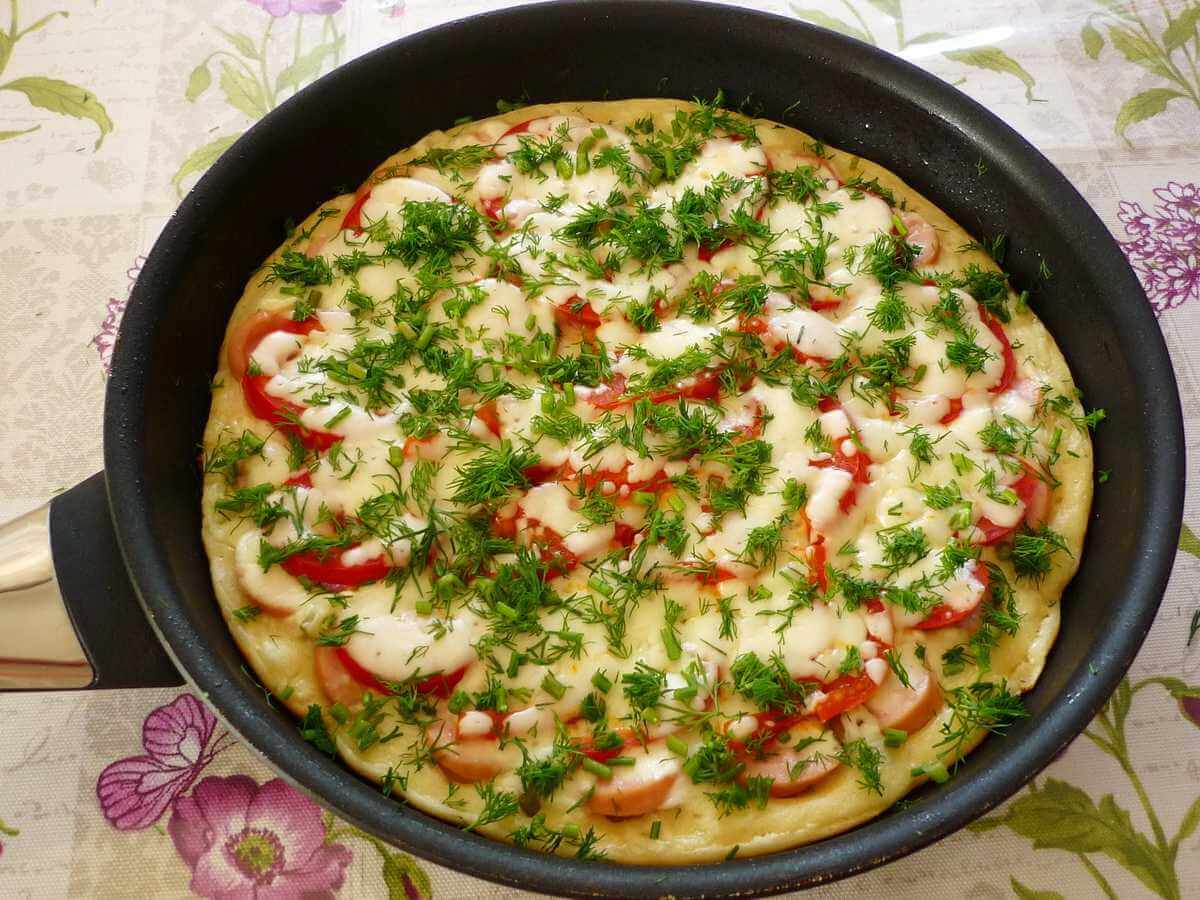 Пицца на сковороде за 5-10 минут – быстро и вкусно