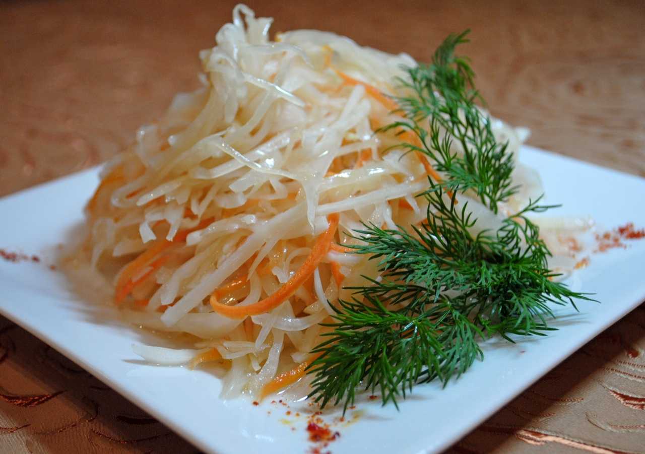 Маринованная капуста быстрого приготовления с болгарским перцем — рецепт