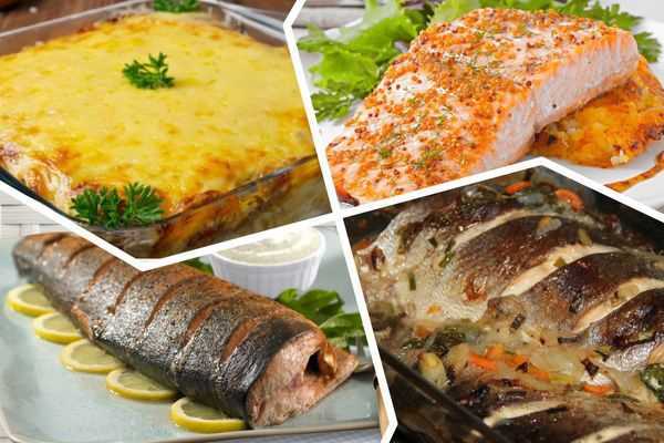 Горбуша с овощами и сыром в духовке