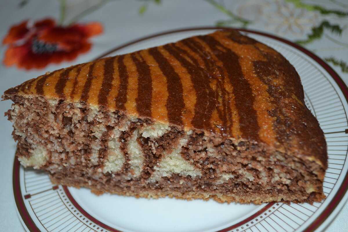 Потрясающе вкусный манник на кефире «зебра»