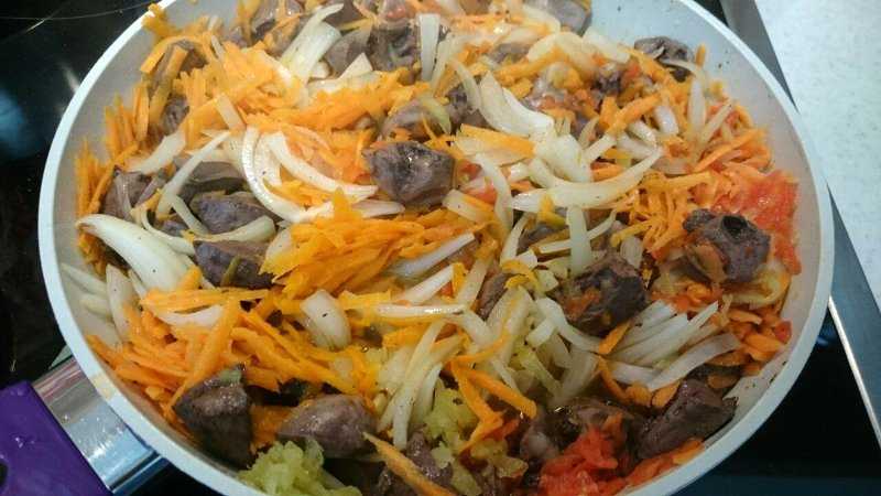 Гуляш из куриных сердечек - рецепт с пошаговыми фото | меню недели