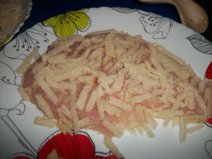 Шницель по столичному из курицы рецепт