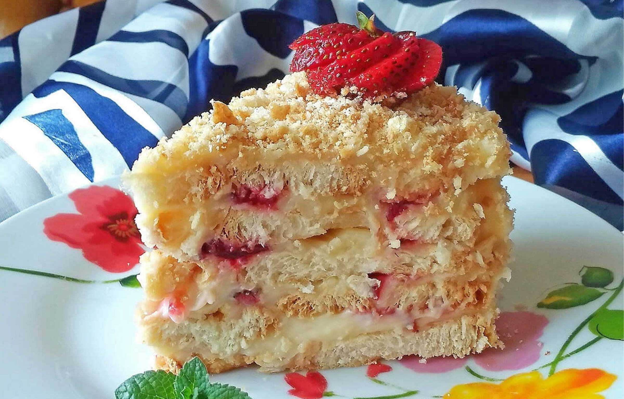 Торт «наполеон» из ушек – ленивый, но вкусный вариант десерта. лучшие рецепты торта наполеон из печенья «ушки» с разными кремами