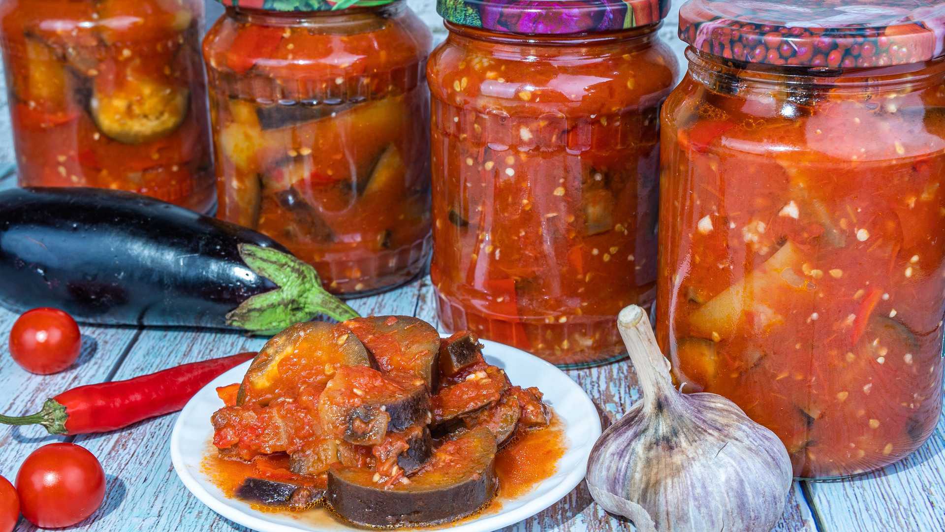 Баклажаны в томате на зиму: лучшие рецепты приготовления с фото и видео