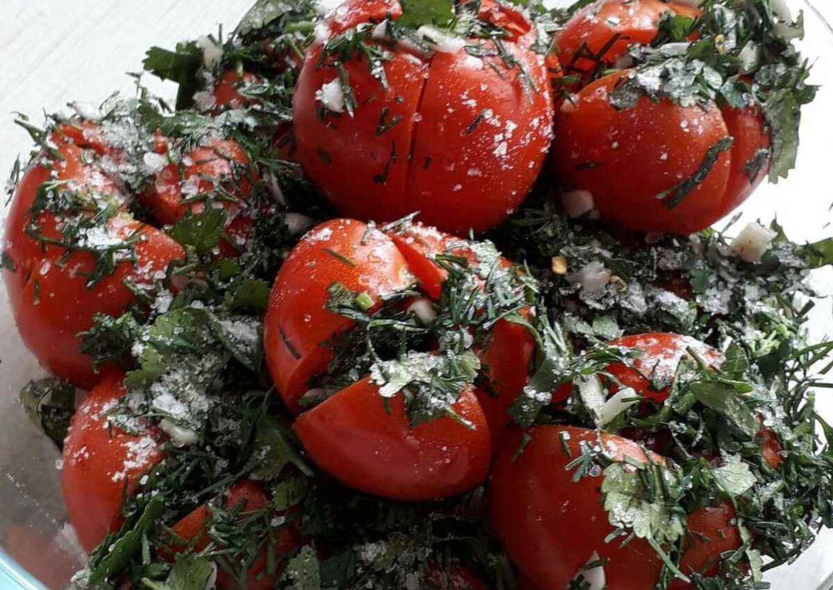 Маринованные помидоры погрузински  рецепт с пошаговыми фото