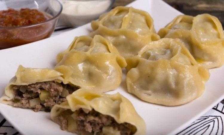 Рецепт мантов с картошкой и грибами