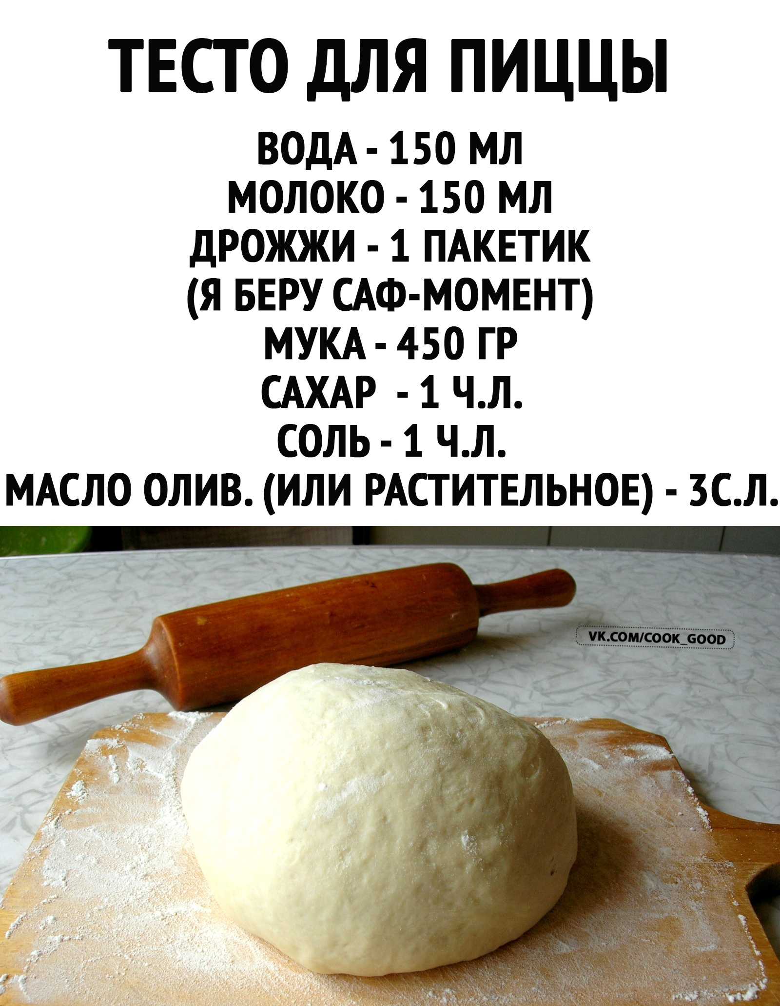 Дрожжевое тесто для пиццы как в пиццерии — 9 рецептов очень вкусного теста