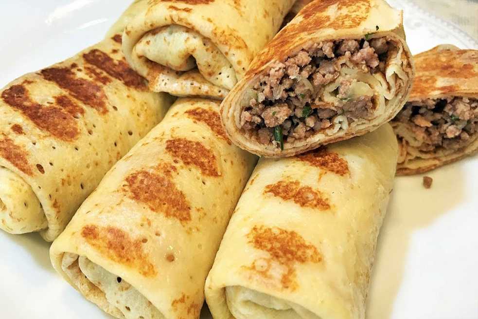 Как я готовлю блинчики с мясом, грибами и картошкой по маминому рецепту — быстро просто и всегда вкусно