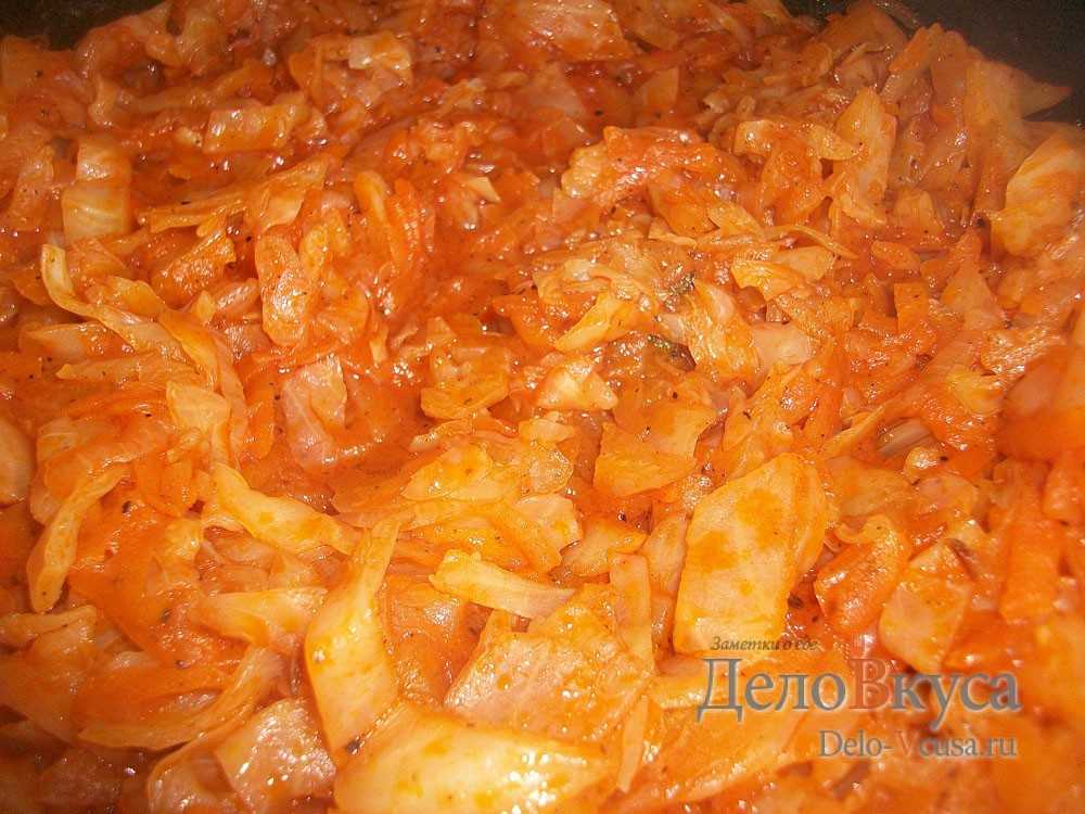 Тушеная капуста с томатной пастой: очень вкусный рецепт