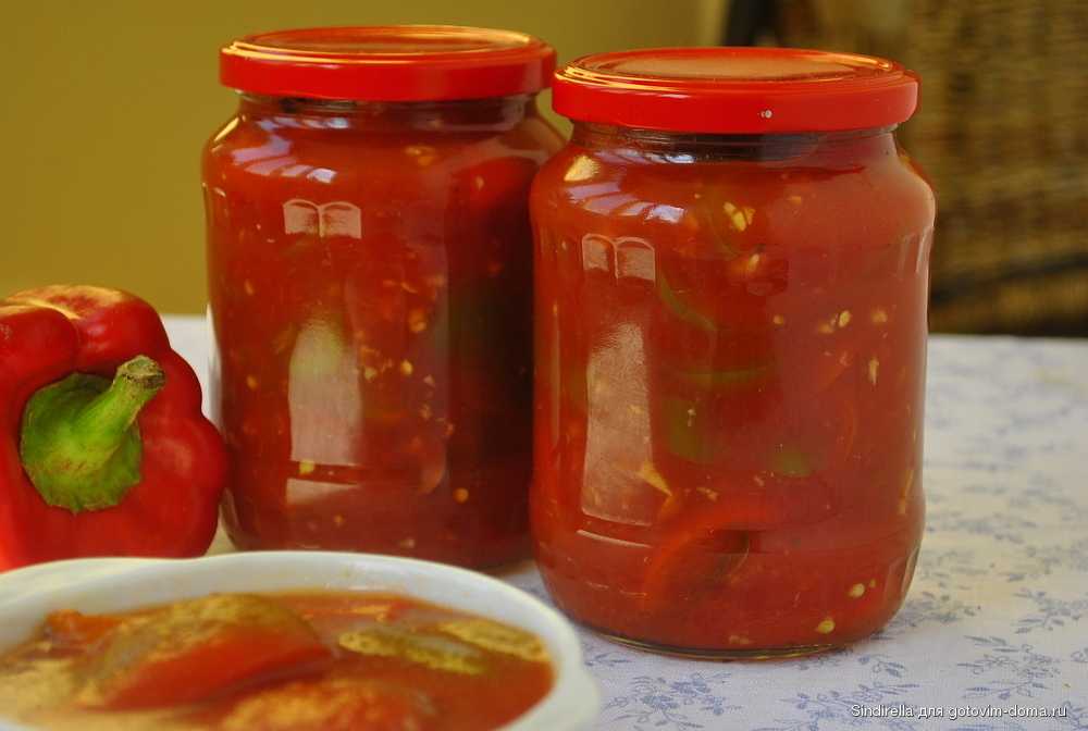 Лечо с томатной пастой на зиму из болгарского перца и морковки