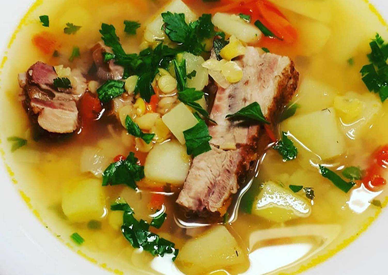 Гороховый суп с копчеными ребрышками рецепт с фото | волшебная eда.ру