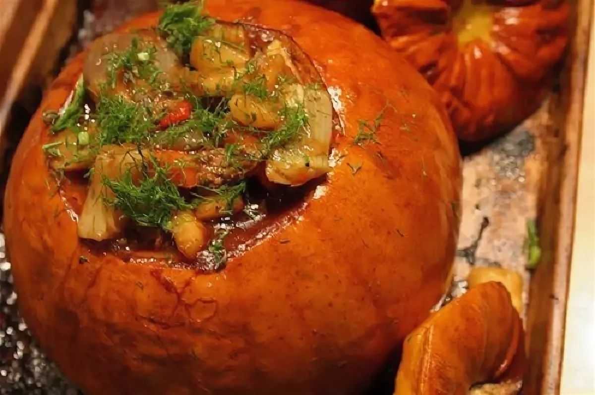 Тыква в духовке с мясом — быстрые и вкусные рецепты