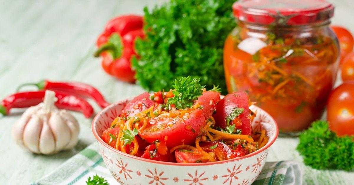 Помидоры по-корейски - 8 самых вкусных рецептов на зиму