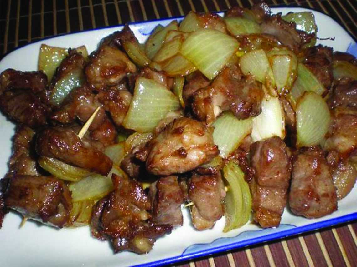 Мясо с луком, жареное на сковороде | волшебная eда.ру