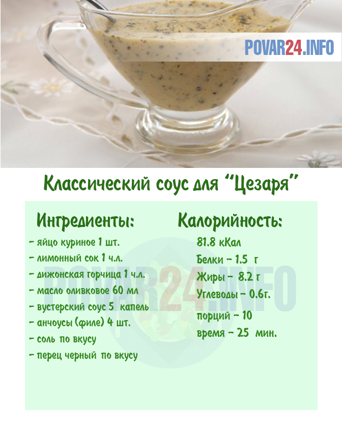 Соус цезарь – 10 рецептов приготовления в домашних условиях, классических, простых и новых