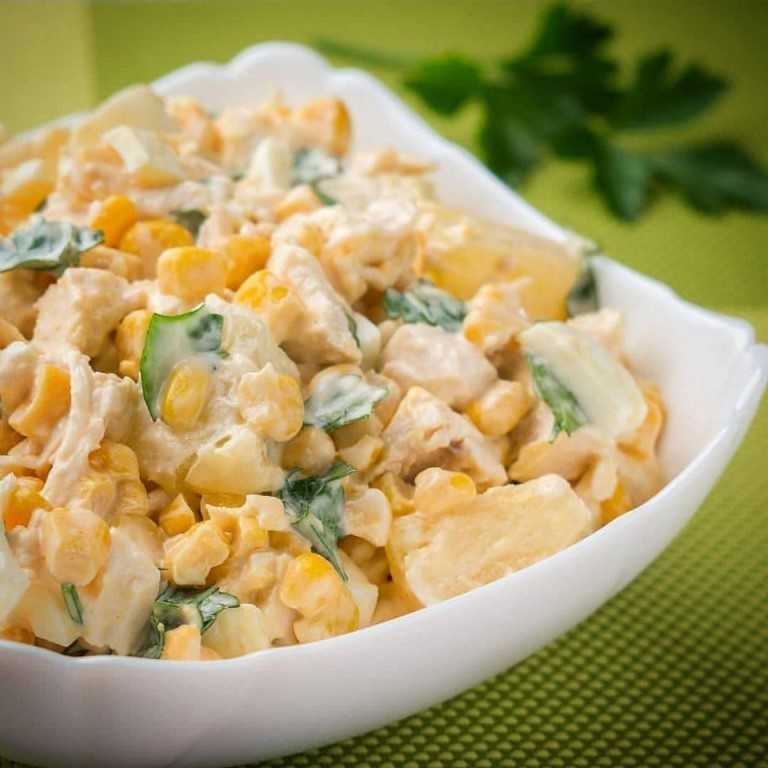Салат из курицы и ананасов, рецепт с фото, очень вкусный