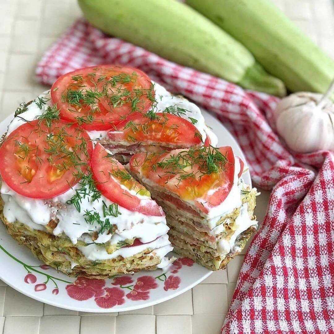 Кабачковый торт с помидорами пошаговый рецепт