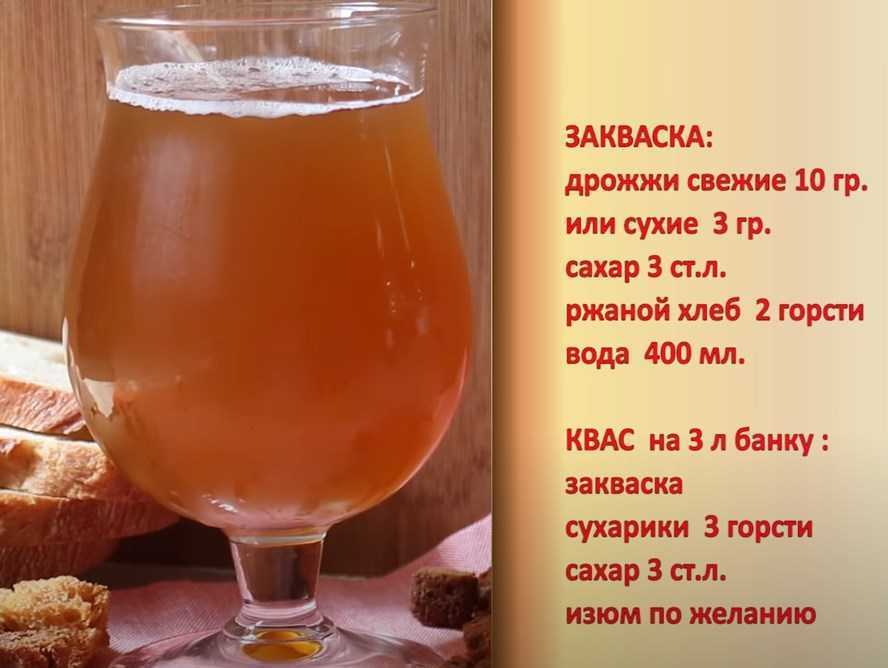 Домашний хлебный квас — 5 простых рецептов приготовления