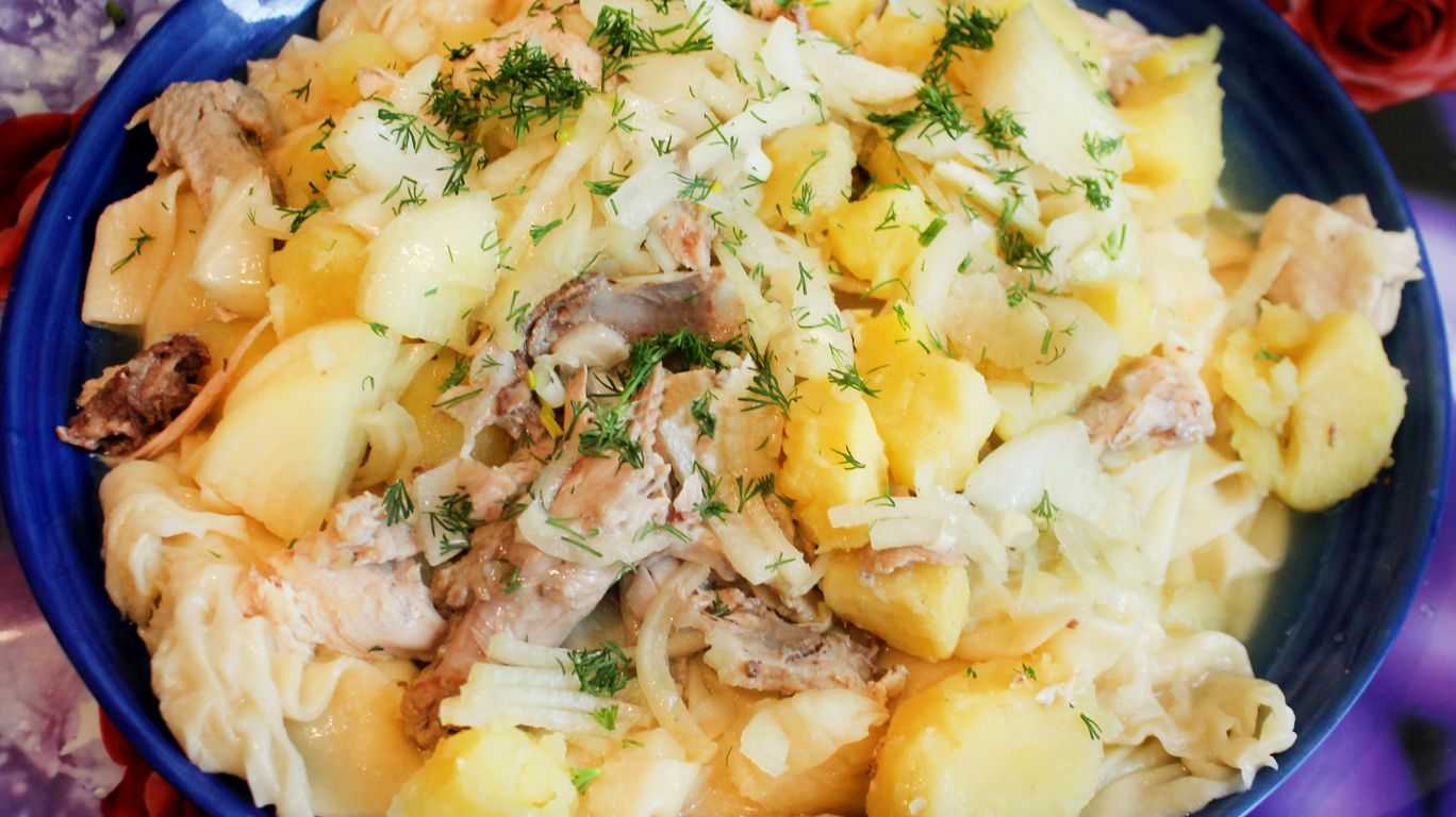 Бешбармак - классический рецепт с говядиной, бараниной, кониной и с уткой