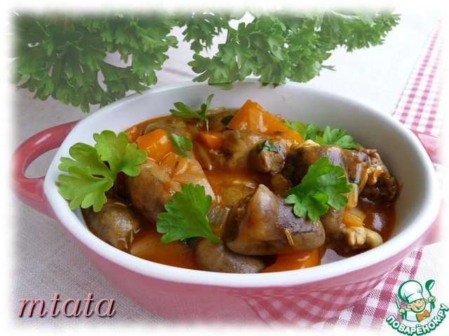 Куриные сердечки тушеные - пошаговый рецепт с фото