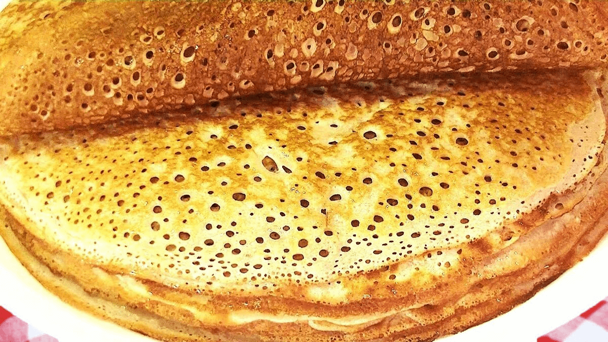 Блины на воде без яиц и молока