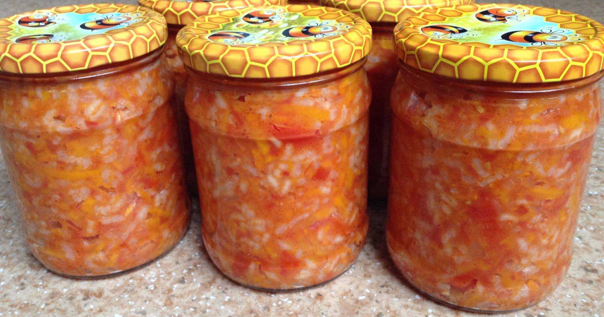 Как заготовить лечо с рисом на зиму по пошаговому рецепту с фото