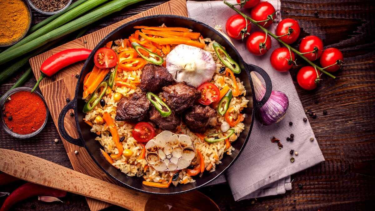 Плов из свинины на сковороде - классический рецепт с пошаговыми фото