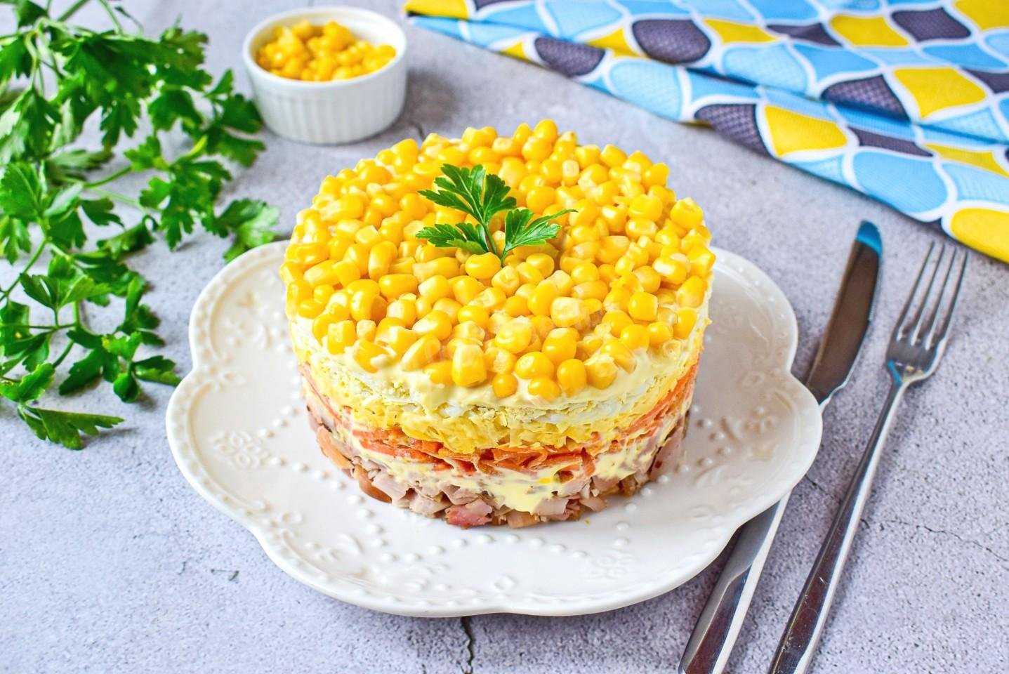 Салат копченая курица, корейская морковь, кукуруза: рецепты