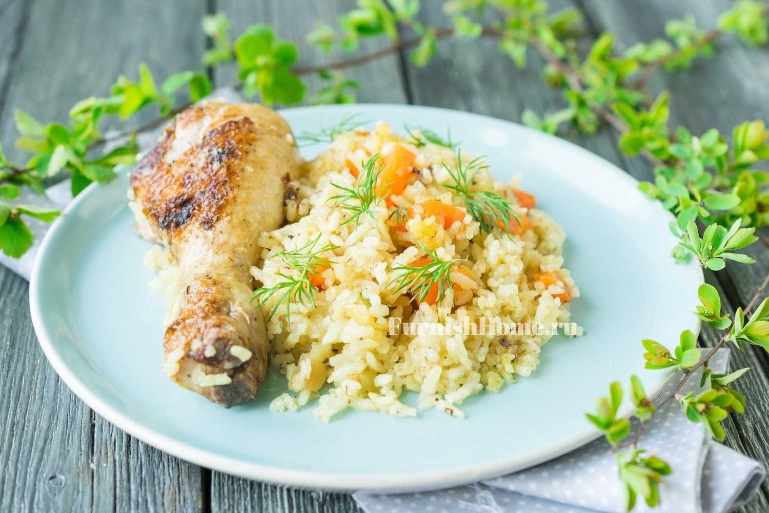 Вкусная курица с рисом в духовке: 8 рецептов