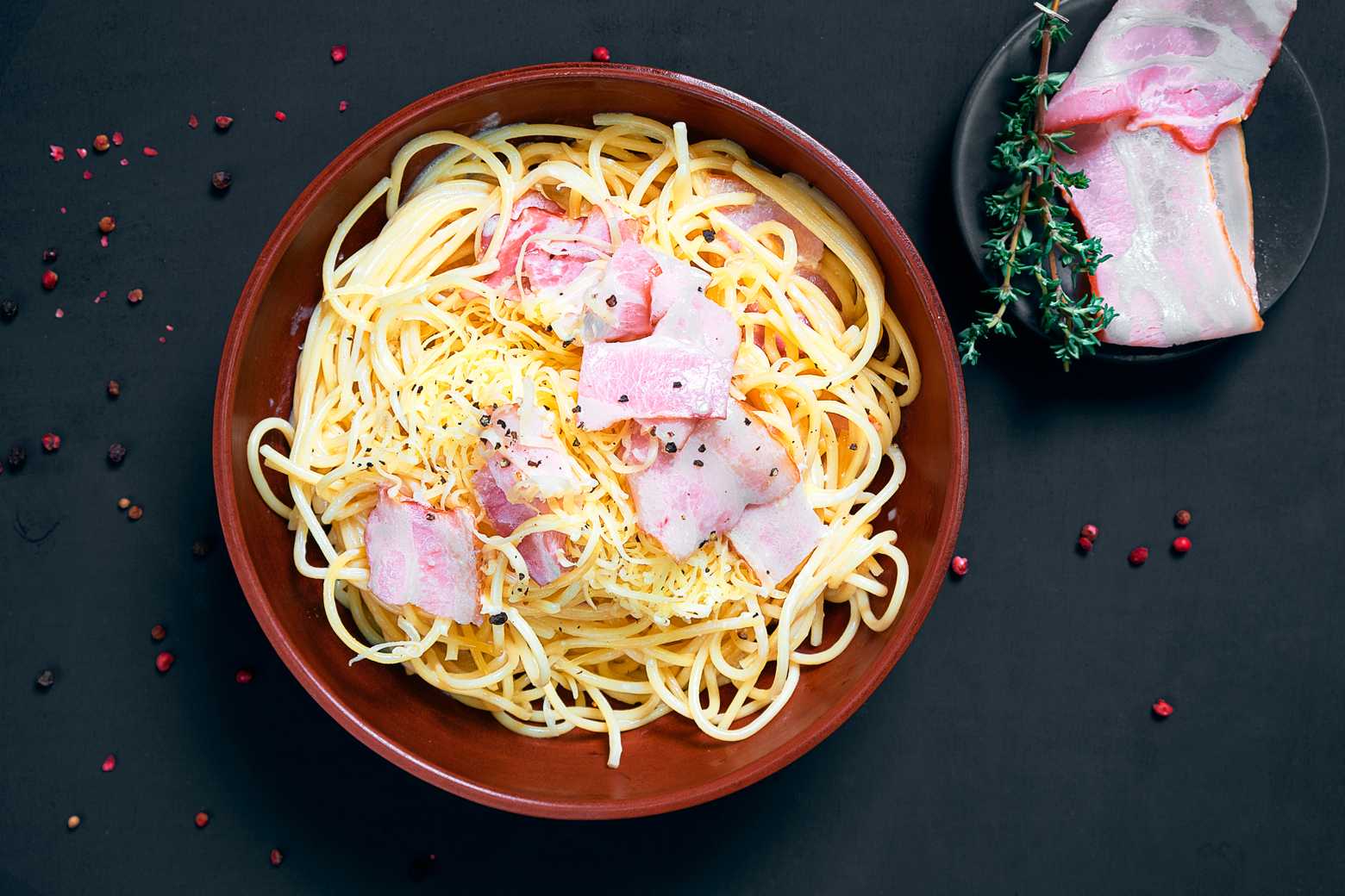 Рецепт карбонары с беконом и сливками в домашних условиях