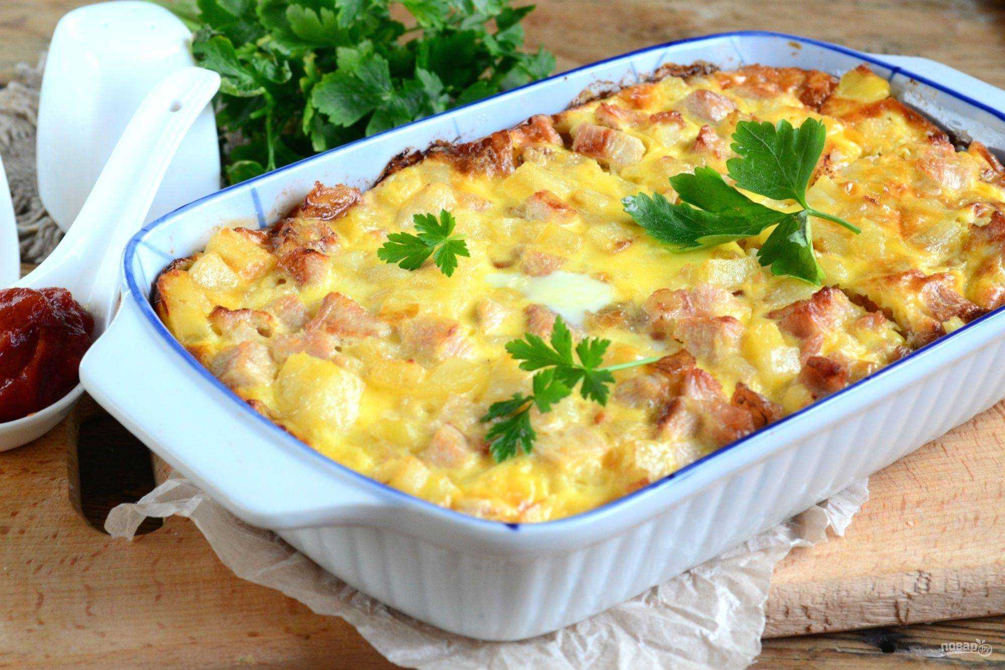 Картофельная запеканка с курицей в духовке классический пошаговый рецепт с фото быстро и просто от олега михайлова и алены каменевой