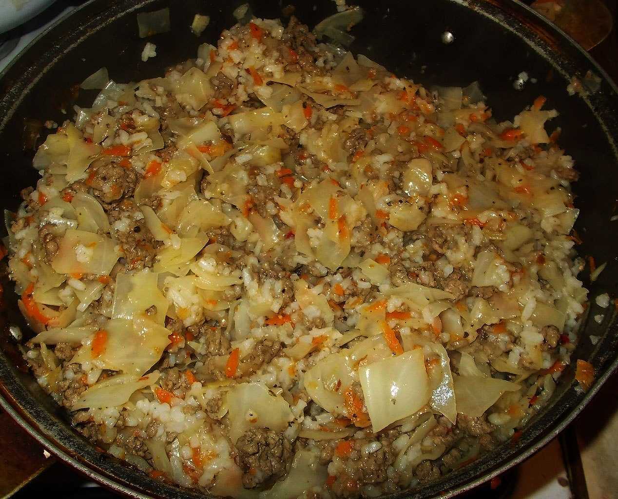 Пошаговый рецепт приготовления ленивых голубцов с фото