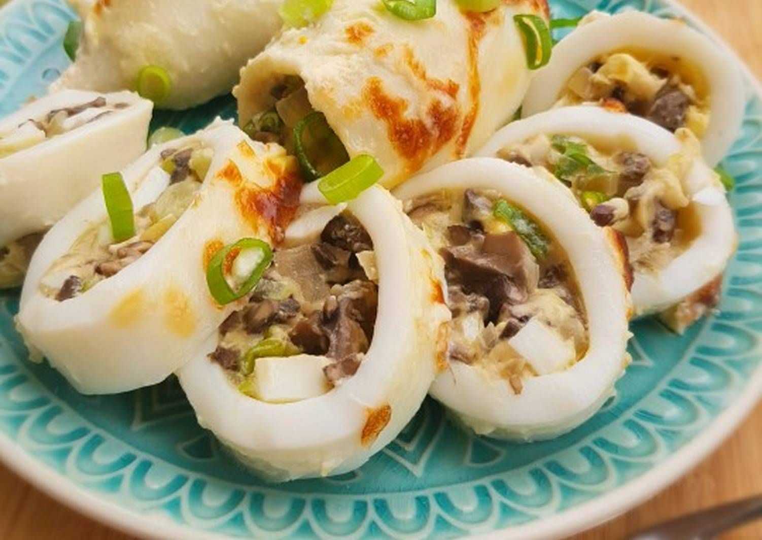 Фаршированный кальмар в духовке – 8 простых и вкусных рецептов
