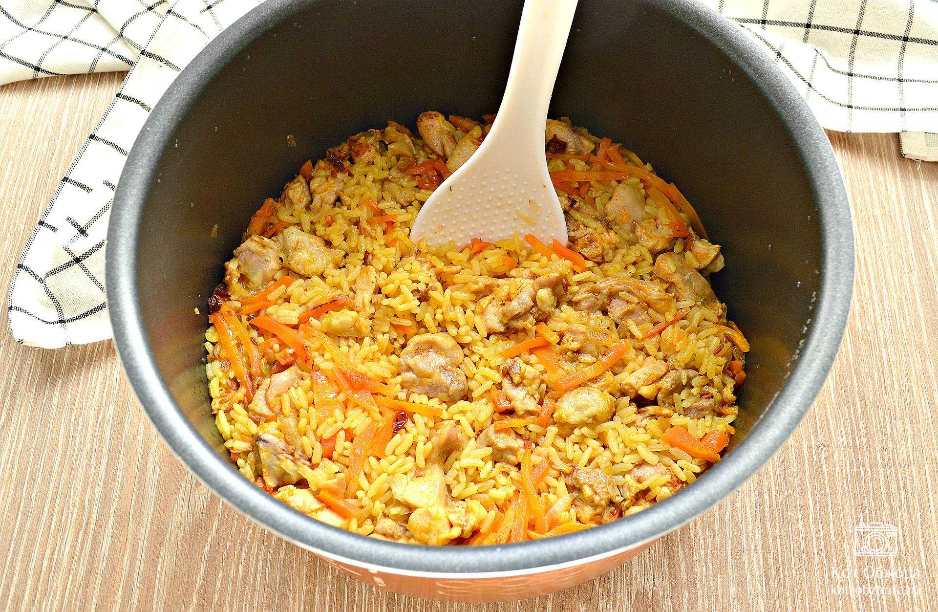 Плов из курицы в мультиварке: пошаговый рецепт с фото | готовим в мультиварках
