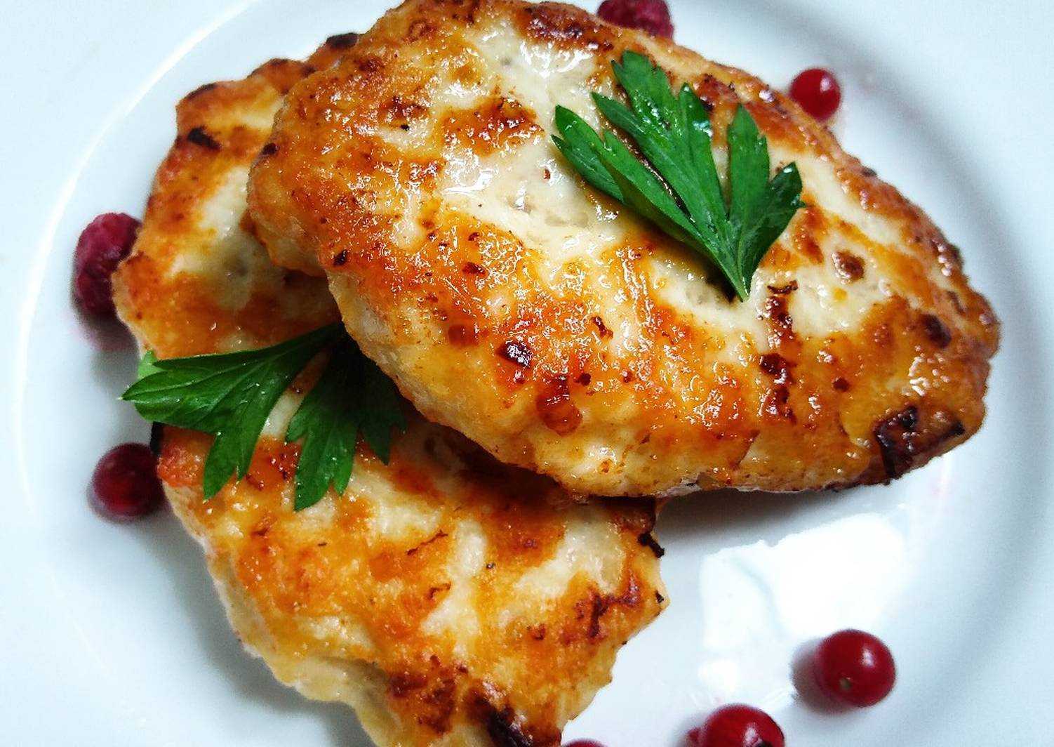 Шницель куриный рубленный в духовке