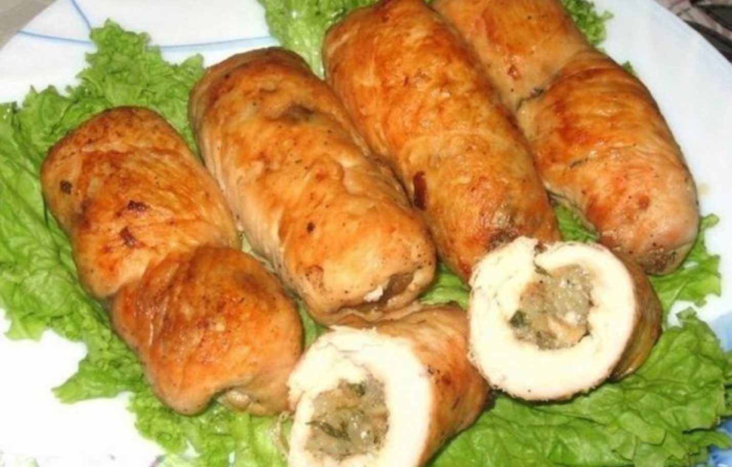 Рулетики из куриного филе -пошаговый рецепт с фото