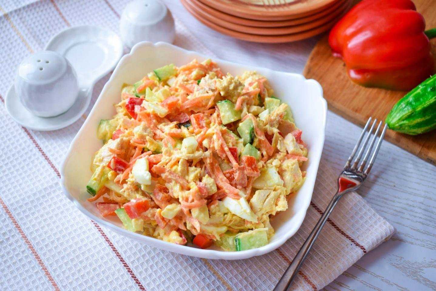 Салат с копченой курицей и корейской морковью: 11+ рецептов и много идей