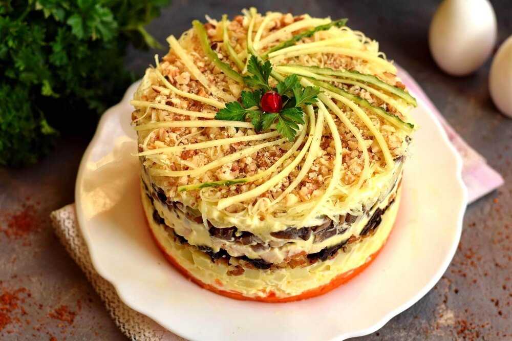 Слоеный закусочный торт - 8 пошаговых фото в рецепте