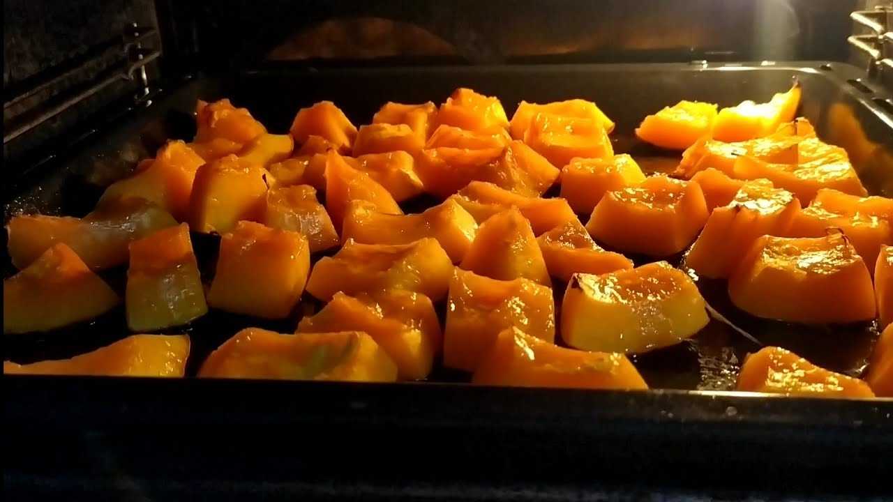 Тыква в духовке:рецепты приготовления кусочками сладкой и нет