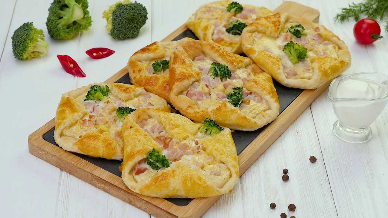 Слойки с сыром из готового слоеного теста в духовке