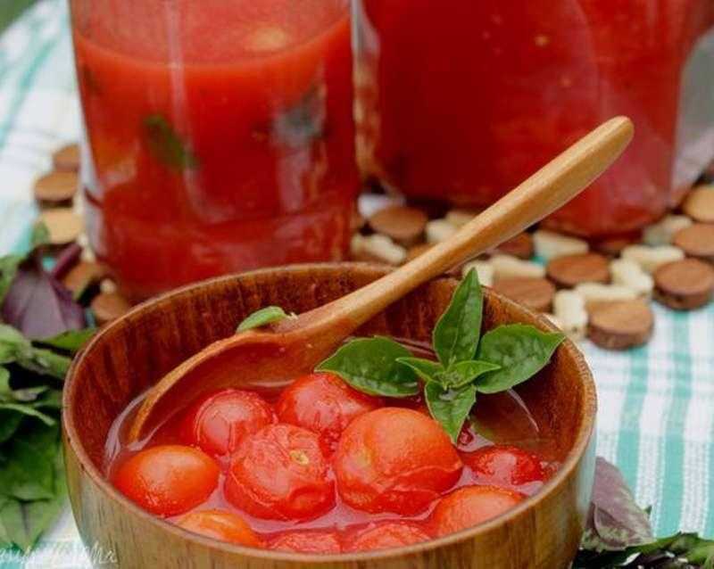 Помидоры в томатном соке: вкусные простые рецепты на скорую руку. бонус-рецепт помидоров черри в томатном соку