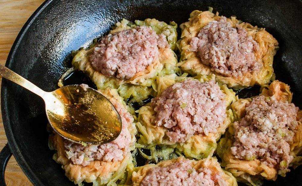 Драники с фаршем на сковороде  рецепт с пошаговыми фото