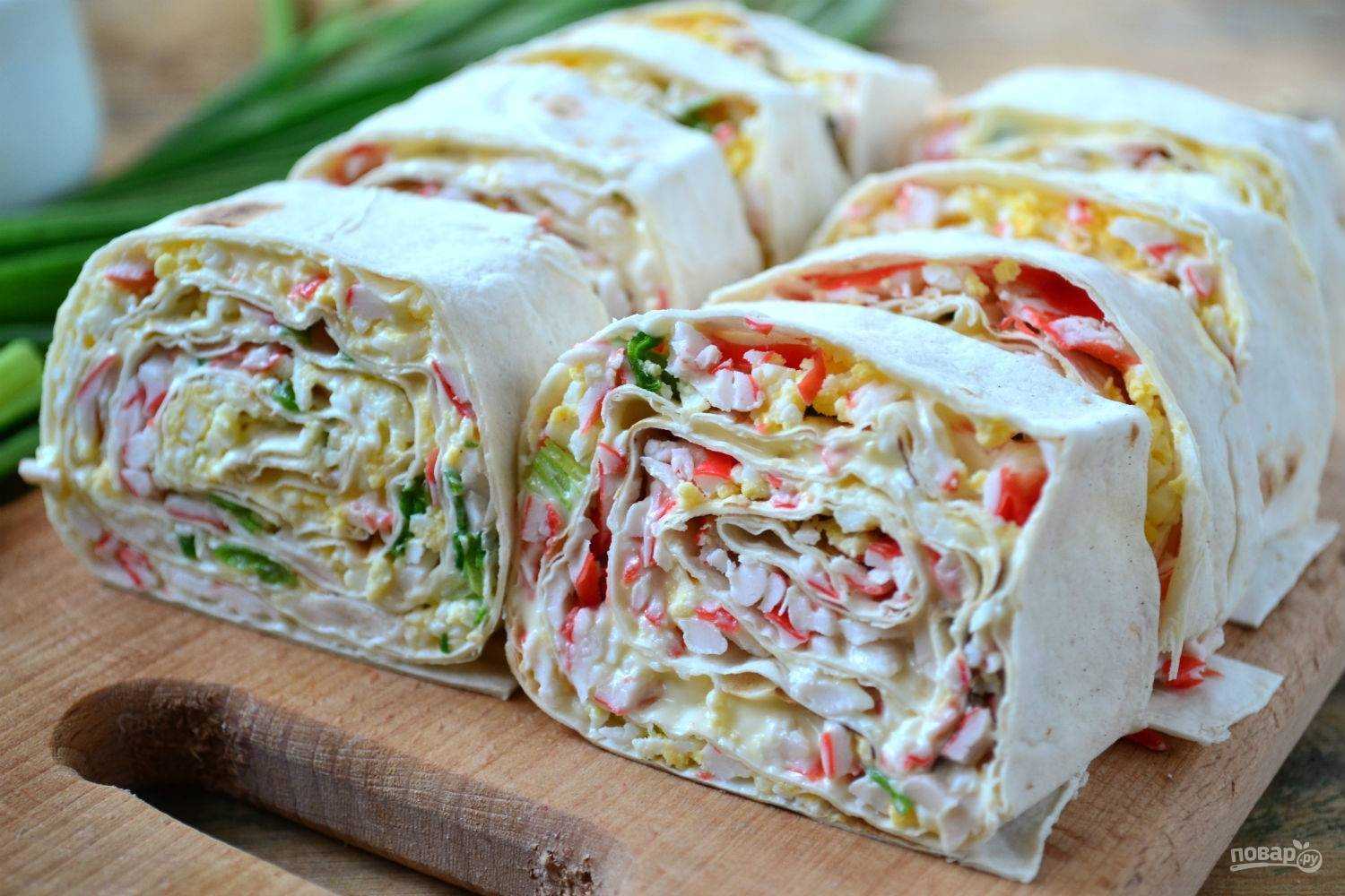 20 очень вкусных рулетов из лаваша с красной рыбой
