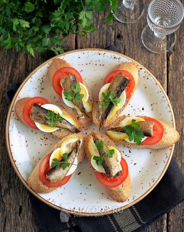 Бутерброды со шпротами: рецепты с фото - samchef.ru