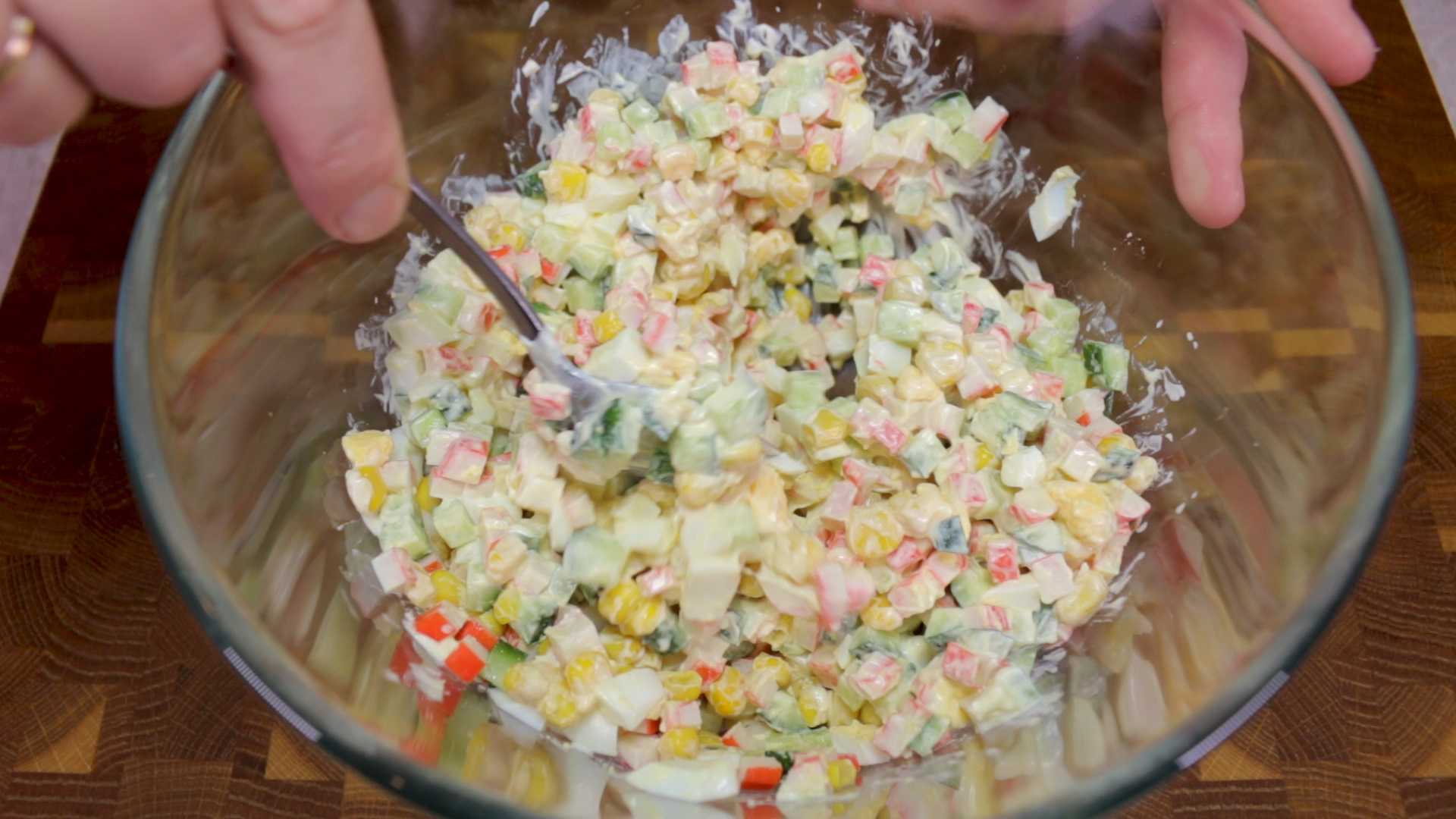Крабовый салат без риса быстро и очень вкусно - классический пошаговый рецепт с фото от алены каменевой