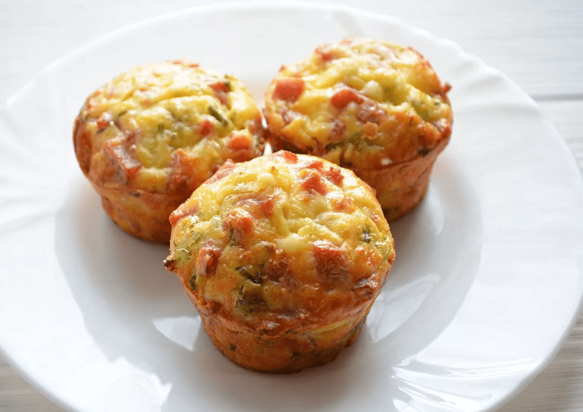 Маффины с сыром и колбасой на кефире  рецепт с пошаговыми фото