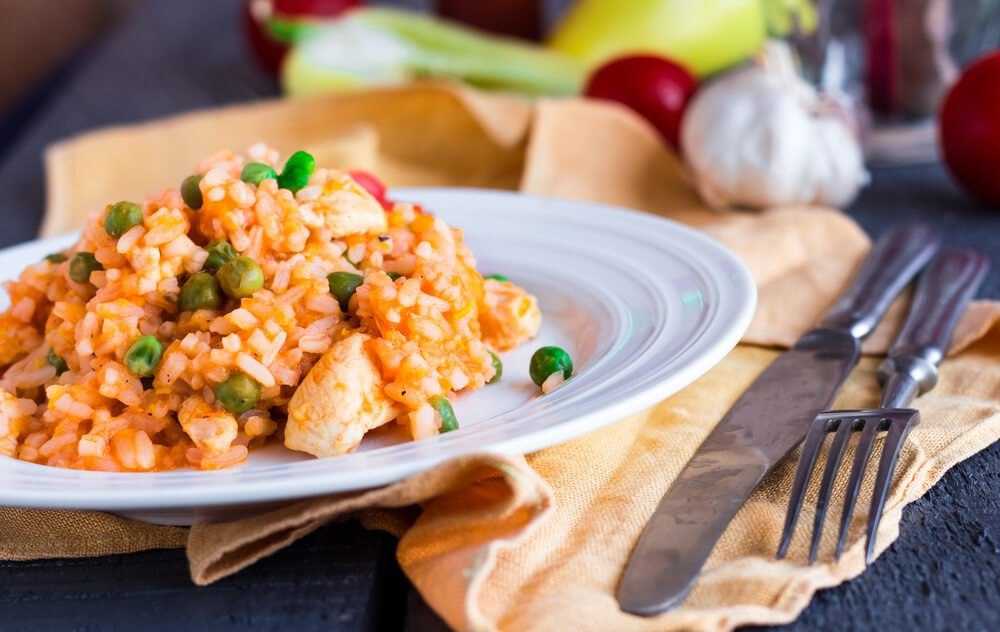 Непьяное ризотто с индейкой и грибами портобелло